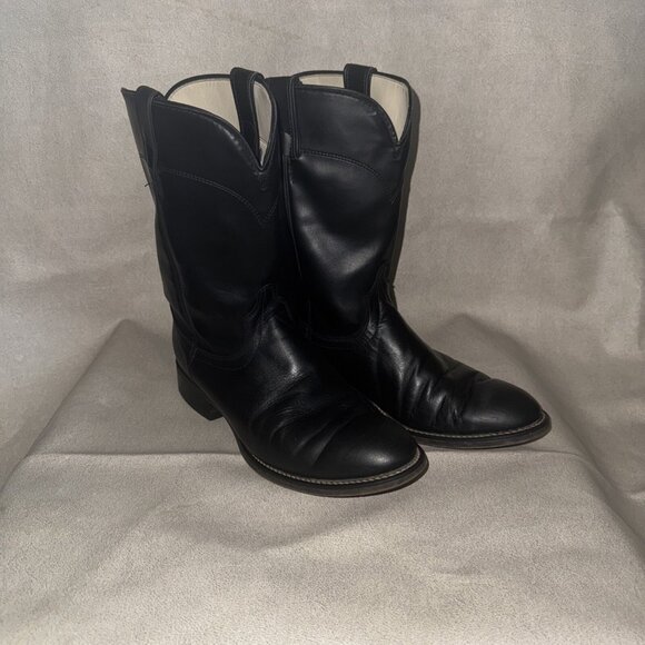 Laredo Black Leather Cowboy Boots Mens Size 8 EE Style 7902 main image 7